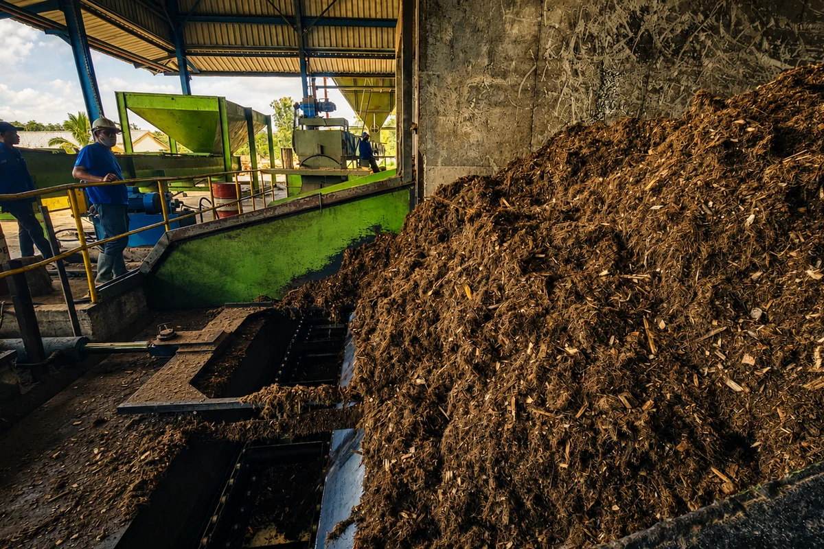 Area biomass handling pada PLTBm Kuala Mandor